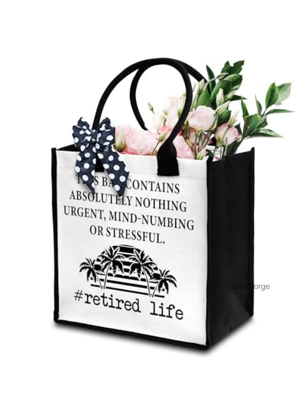 Canvas Tote Bag Water Resistant Beach Gift for Women